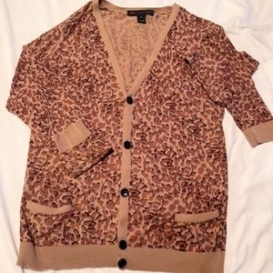 MARC JACOBS Men's Cotton Leopard Cardigan Sz M